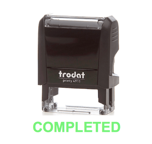 Trodat Printy 4911 Stamp "COMPLETED" - Green - Altimus