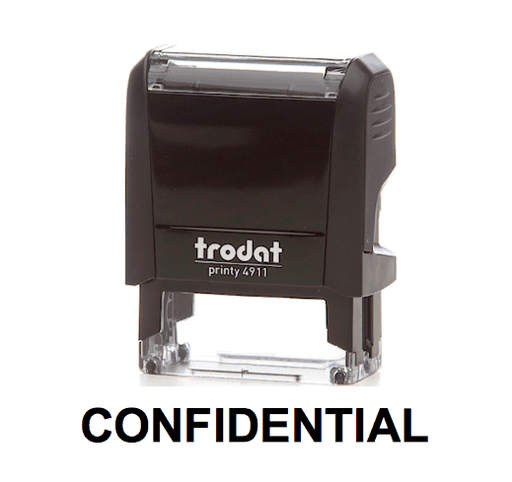 Trodat Printy 4911 Stamp "CONFIDENTIAL" - Black - Altimus