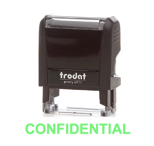 Trodat Printy 4911 Stamp "CONFIDENTIAL" - Green - Altimus