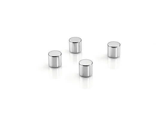 Dahle Cylinder Magnets, Silver (Pack of 4) [95901] - Altimus