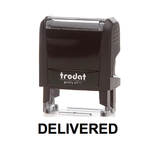 Trodat Printy 4911 Stamp "DELIVERED" - Black - Altimus