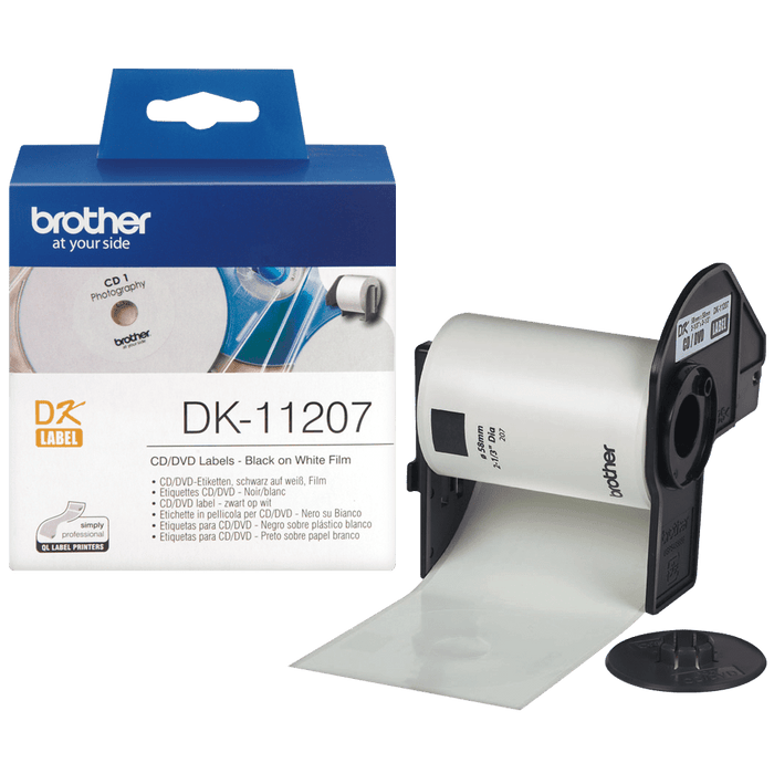Brother DK-11207 CD-DVD Labels, 58 mm, 100-roll, White - Altimus