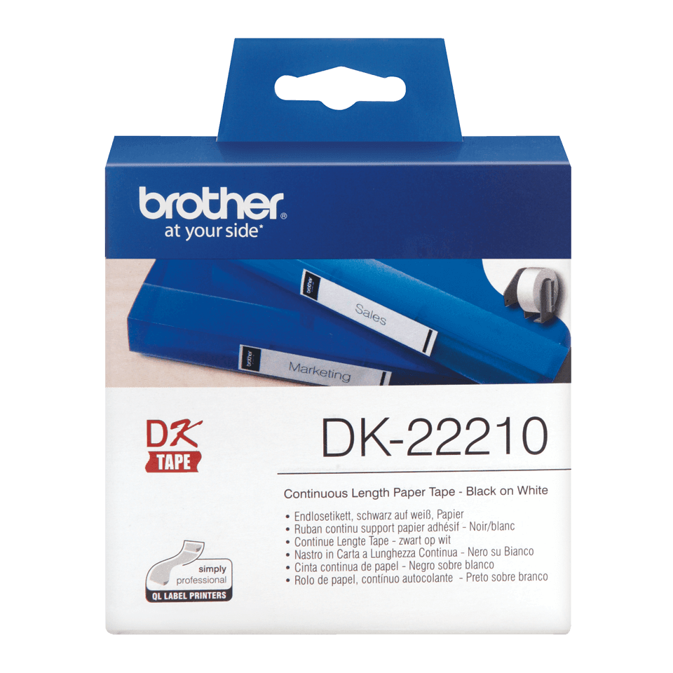 Brother DK-22210 Continuous Length Paper Tape, 29mm x 30.48m - Altimus