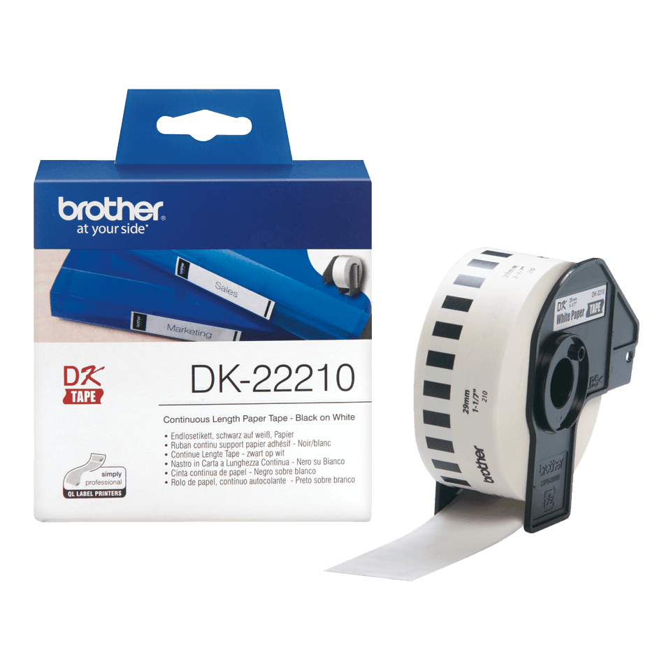 Brother DK-22210 Continuous Length Paper Tape, 29mm x 30.48m - Altimus