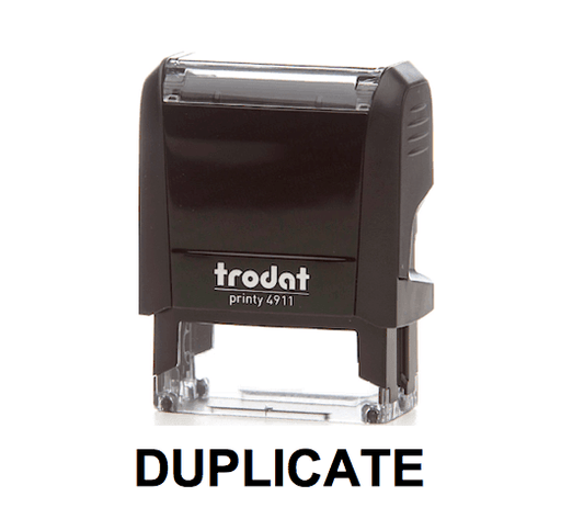 Trodat Printy 4911 Stamp "DUPLICATE" - Black - Altimus