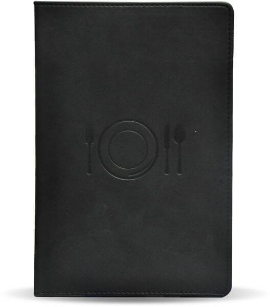 Executive Bill Folder Italian PU Cover with Round Corners 155 x 230mm, Black (FSCL1101BK) - Altimus