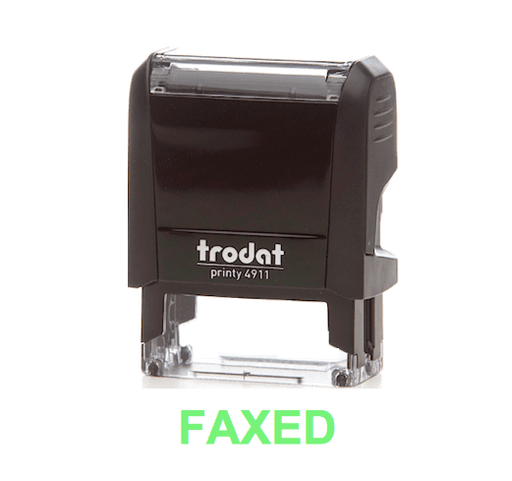 Trodat Printy 4911 Stamp "FAXED" - Green - Altimus