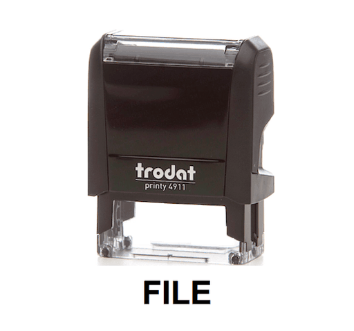 Trodat Printy 4911 Stamp "FILE" - Black - Altimus