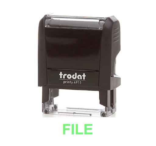 Trodat Printy 4911 Stamp "FILE" - Green - Altimus