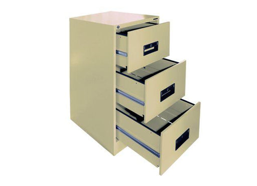 Hadid 3 Drawers Metal Filing Cabinet, Putty - Altimus