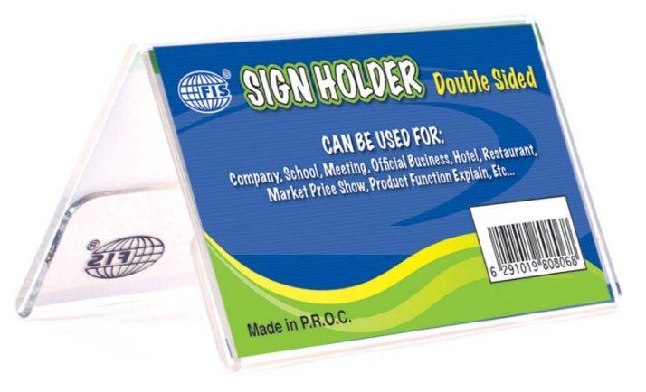 Acrylic Sign Holder A-Shape, Double Sided, 90x65mm - Altimus