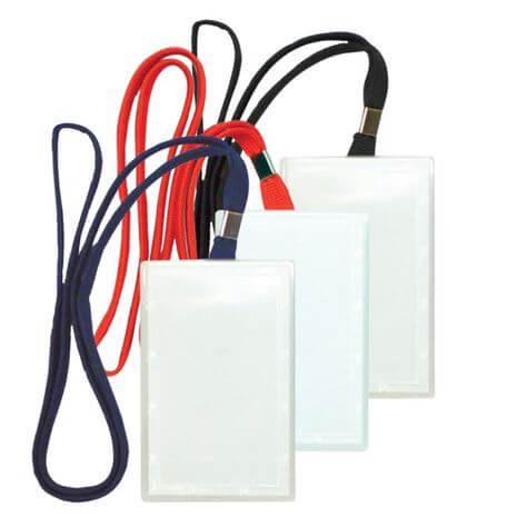 Colored Vertical Name Badge Holders; 1X50 Pkt, #8001 (FSNAST8001BK) - Altimus