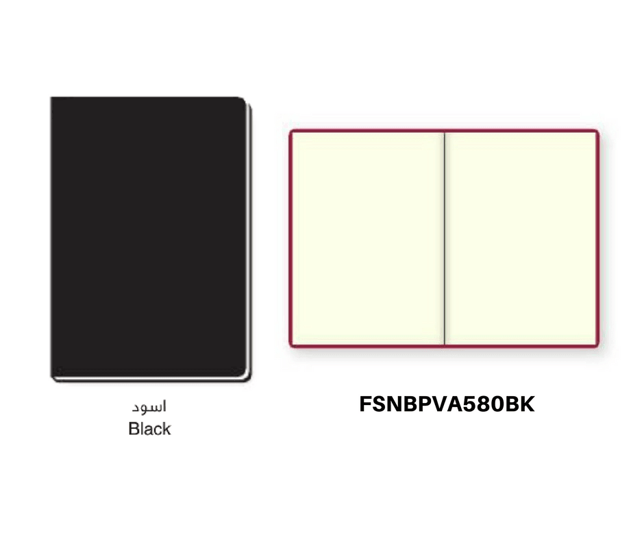 PVC Soft Cover Notebook, Plain, 80 Sheets, A5, Black - Altimus