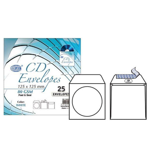 CD Envelope with Window, 25sheets-pack, White FSWE8021PW25 - Altimus
