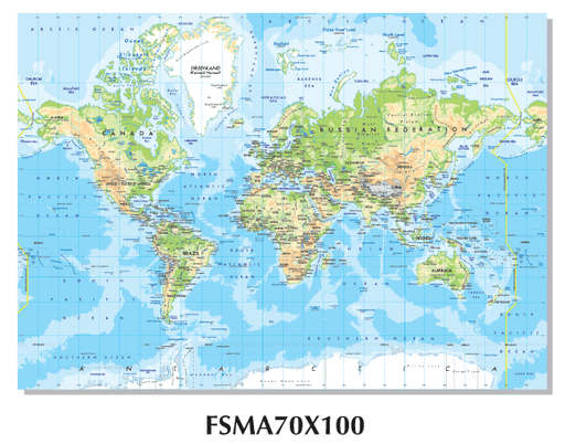 Map of Africa English (FSMA70x100AF) - Altimus