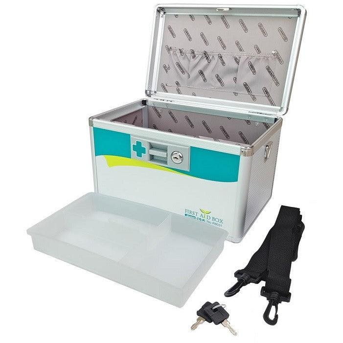 Glosen First Aid Box with shoulder Strap Aluminum 305X195x200 Silver (R 8031) - Altimus