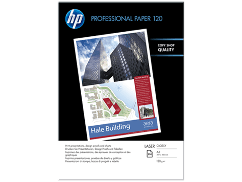 HP Professional Glossy Laser Paper A3 120 gsm 297x420mm 250 sheets-pack (CG969A) - Altimus