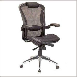 Mesh LB - low back chair with adjustable arms and chrome base - Altimus