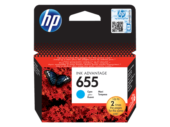 HP 655 Cyan Ink Cartridge (CZ110AE) - Altimus