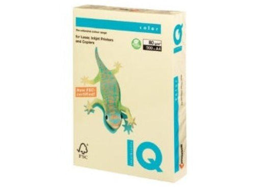 IQ Colored Copy Paper A4, 80gsm, Cream, 500Sheets-Ream - Altimus