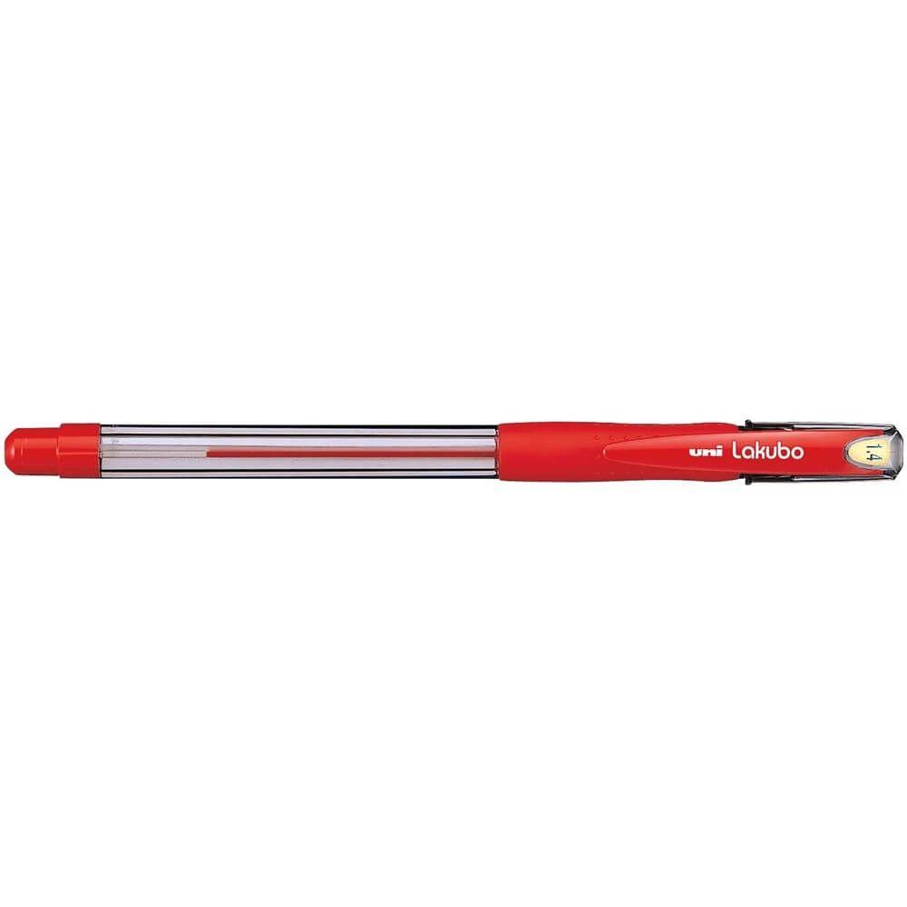 Uni-ball SG100 Lakubo Ball Point Pen - 1.4 mm, Red, (Pack of 12) - Altimus