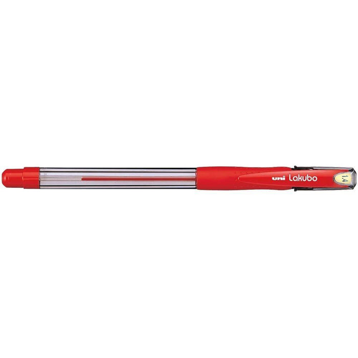 Uni-ball SG100 Lakubo Ball Point Pen - 1.4 mm, Red, (Pack of 12) - Altimus