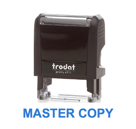 Trodat Printy 4911 Stamp "MASTER COPY" - Blue - Altimus