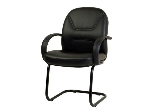 New Ora Visitor Chair, Leather Black