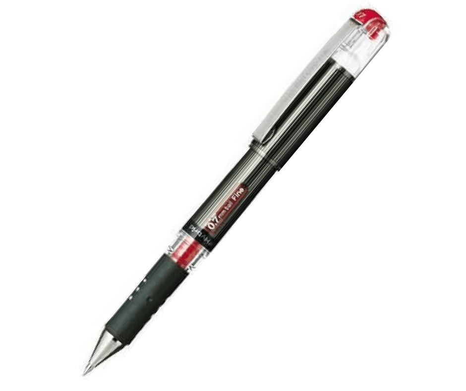 Pentel K227 Hybrid Grip DX Gel Ink Pen - Red (pack of 12) - Altimus