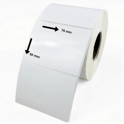 PP Synthetic Label 76 x 50mm - 1000 - 40mm Core - Altimus