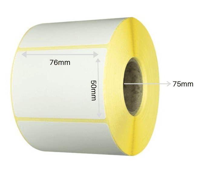 PP Synthetic Label 76 x 50mm - 1000 STC - 75mm Core Die - Altimus