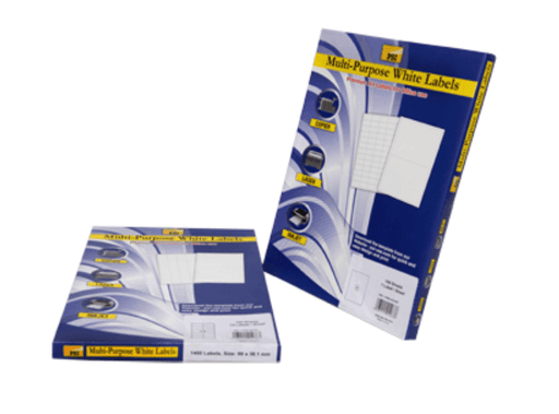 PSI Multi-Purpose White 14 Labels-Sheet, Straight Corners, 105 X 42.3mm, 100Sheets-Pack - Altimus