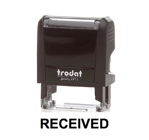 Trodat Printy 4911 Stamp "RECEIVED" - Black - Altimus