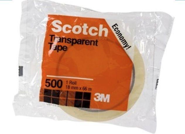 3M Scotch Transparent Tape 500 18mm x 66m