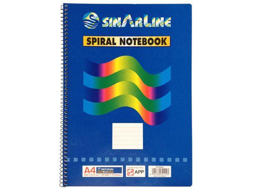 Sinarline Spiral Pad, Side Spiral, A4, 56gsm, 70 Sheets, Line Ruled - Altimus