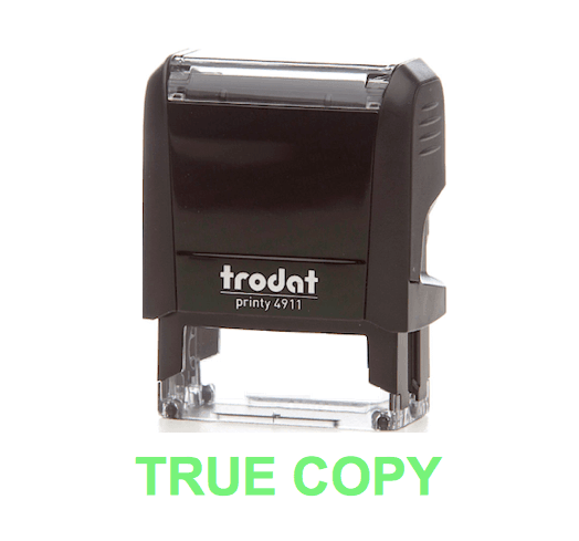 Trodat Printy 4911 Stamp "TRUE COPY" - Green - Altimus