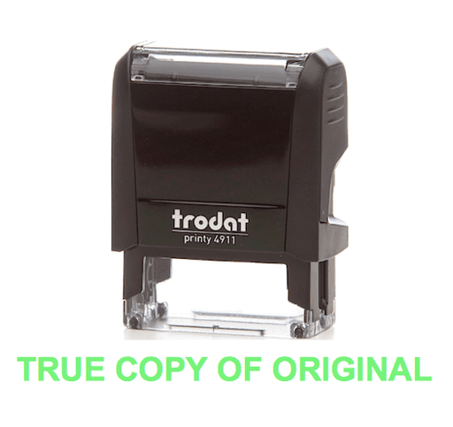 Trodat Printy 4911 Stamp "TRUE COPY OF ORIGINAL" - Green - Altimus