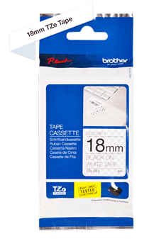 Brother P-touch 18mm TZ-SE4 Security Tape, Black on White - Altimus