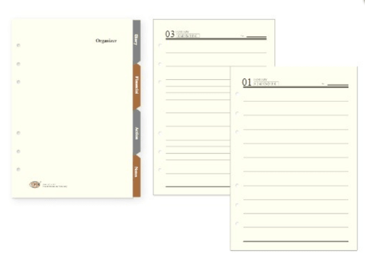 Undated Organizer Refill Ivory A5, 145X210MM, 480 Pages (FSORA5ER) - Altimus