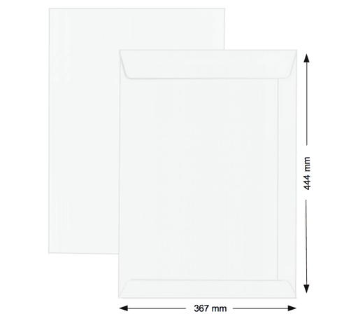 Hispapel White Envelope 367 x 444mm, A3 17.5" x 14.5" 250pcs-box - Altimus